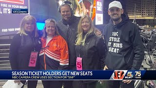 Bengals season ticket holders get upgraded seats after NBC uses section for SNF cameras [upl. by Oriaj]