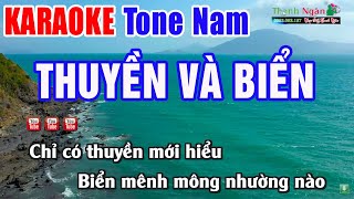 Thuyền Và Biển Karaoke Beat Nam Chuẩn  Nhạc Sống Thanh Ngân [upl. by Aneelak]