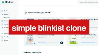 You can build a BLINKIST CLONE using various AI TOOLS [upl. by Brett]