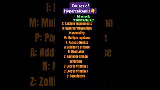 Causes of HyperCalcemia Mnemonics 💯 neet inicet fmge [upl. by Assert]