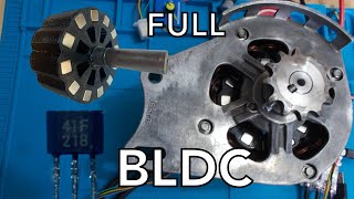 How to convert a Car Alternator into a FULL BLDC Motor with Hall Sensors and Magnets with VESC [upl. by Eeznyl]