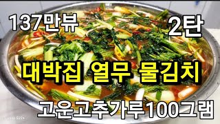 집밥💜137만뷰 대박집 열무얼갈이 물김치 2탄고운 고추가루100그램 [upl. by Gaile327]