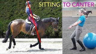 Sitting To Canter  Dressage Training TV [upl. by Inesita]