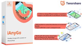 How to Change iPhone Location Spoof GPS Location on iPhone with Tenoshare iAnyGo iOS 16 Supported [upl. by Wicks]