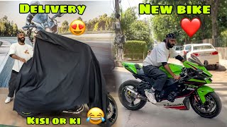 Finally phir se Delivery leli 😍 Kisi or ki SuperBike ki 😬 HayaBusa ki jagah Kawasaki [upl. by Zack]