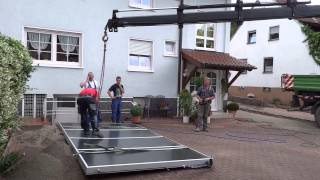 Transport und Montage eines Warmwasser Solarmodul in BruchweilerBärenbach 52014 [upl. by Adachi]