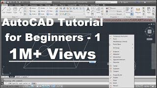 AutoCAD Tutorial for Beginners  Lesson  1 [upl. by Rodney]