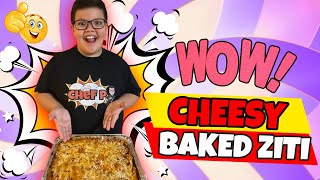 Cheesy Baked Ziti  Meatless Baked Ziti  Chef P [upl. by Olrac]