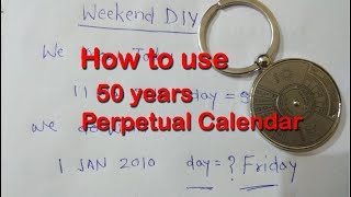 how to use 50 years calendar  how use Perpetual calendar  aliexpress 10050 years calendar [upl. by Rusert]