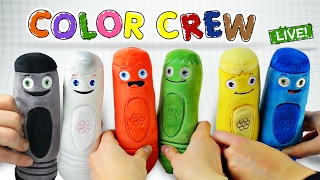 Learn Colors with COLOR CREW Soft Toys for Kids  All Of The Colors  Color Crew Live  BabyFirst TV [upl. by Yecad]