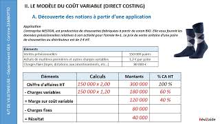 Chapitre 2 Les coûts partiels  Le modèle du coût variable [upl. by Nirac124]