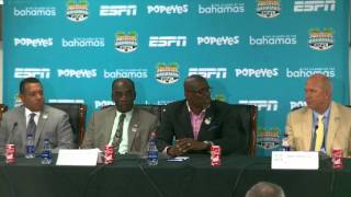 Popeyes Bahamas Bowl 2015 Jeffery Beckles Welcomes Teams To Bahamas [upl. by Anaihr]