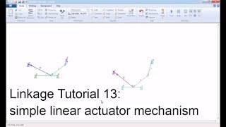 Linkage Tutorial 13 simple linear actuator mechanism  mô phỏng cơ chế máy  vui ven toan [upl. by Edan810]