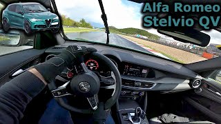 2024 Alfa Romeo Stelvio QV facelift  wet circuit POV test drive [upl. by Manoff549]