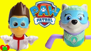 New Paw Patrol Paddlin Pups Everest and Ryder Swim with Surprises [upl. by Akimat]