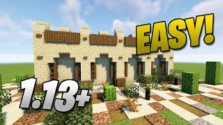 EASY Sand Wall How To Make a Sandstone Wall 113 Minecraft [upl. by Ahsikyw]