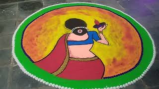 a Diwali 🌈Rangoli made by me and my lill sis🥰🥰♥ Rangolidesign2024 norcet aiims [upl. by Sillad]