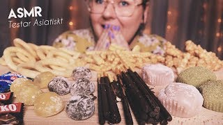 ASMR Testar Asiatiskt  MOCHI POCKY SNACKS amp GODIS [upl. by Agnella]