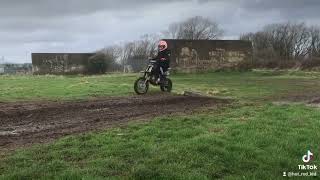 110 pit bike but it was very slippery [upl. by Oskar]