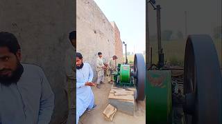 Diesel Engine Amazing Starat Up 22Hp working wood cutting Old Black Technology sauth Panjaab Pakist [upl. by Len]