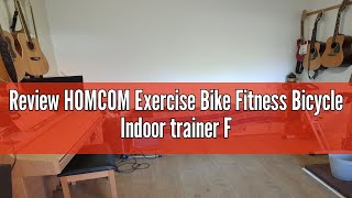 Review HOMCOM Exercise Bike Fitness Bicycle Indoor trainer Foldable 8level Magnetic Resistance Adju [upl. by Einahpit]