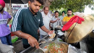 Ludhiana street food famous pooran ji ka kulcha [upl. by Fanning]