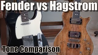 Fender Telecaster vs Hagstrom Ultra Swede  Guitar Tone and Sound Comparison [upl. by Akimahs]