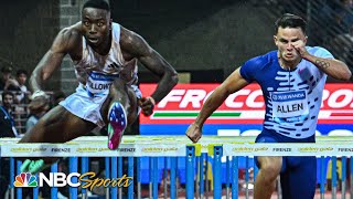 Grant Holloway gets back on track with 110m hurdles win in Florence  NBC Sports [upl. by Renrew]