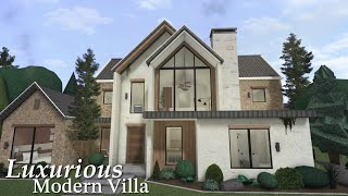 Bloxburg Modern Luxurious Villa  Speedbuild  Roblox Bloxburg [upl. by Trebmer]