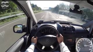 MercedesBenz Vito 116 CDI 2016 on German Autobahn  POV Top Speed Drive [upl. by Archer201]