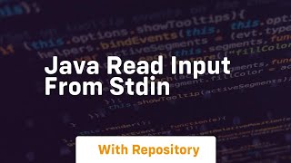 java read input from stdin [upl. by Ginger]