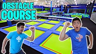 TRAMPOLINE PARK OBSTACLE COURSE [upl. by Darlleen]