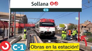 OBRAS EN LA ESTACIÓN CIRCULACIONES POR SOLLANA C1 RENFE CERCANIAS Civia 447 [upl. by Nev]