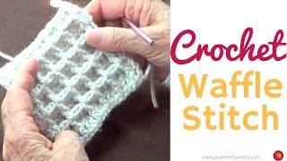 Crochet Waffle Stitch [upl. by Notgnimer]