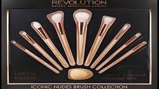 JE TEST LES PINCEAUX  ICONIC NUDES BRUSH COLLECTION  MAKEUP REVOLUTION [upl. by Afrika]