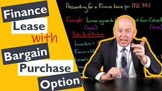 Finance Lease Example with Bargain Purchase Option ASC 842 [upl. by Draw671]