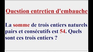 Deux méthodes pour répondre à cette question posée lors dun entretien dembauche [upl. by Liatrice680]