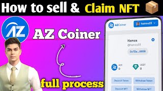 how to claim az coiner nft box  how to open az coiner nft box  how to sell az coiner nft [upl. by Yesnnyl]