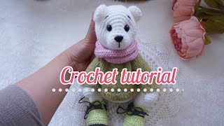 Polar bear amigurumi crochet tutorial [upl. by Lielos572]