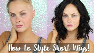 How to Style Short Wigs  Super Easy [upl. by Annet]