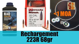 Rechargement 223 68gr HPBT Hornady [upl. by Rotkiv]