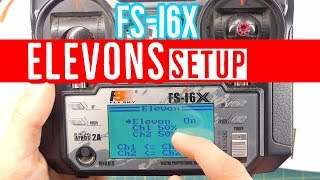 FlySky FSi6X Elevons Setup Guide  How to Configure Transmitter functions for Flying Wings [upl. by Lyrrad]