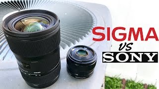 Sigma 1835mm f18 vs Sony 35mm f18 [upl. by Bartolomeo115]