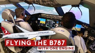 Pilot Training Flying the B787 with One Engine [upl. by Anhcar142]