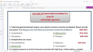 3 autonomics nervous system questions MCQ فارما مراجعة اسئلة [upl. by Malinda230]