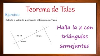 Triángulos semejantes y teorema de Tales [upl. by Ellevel]