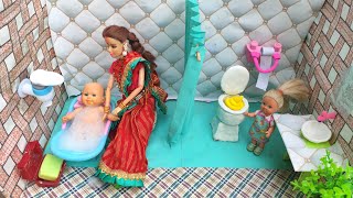 Barbie Doll All Day Routine In Indian VillagePinky Ki Kahani Part 409Barbie Ki Hindi Kahani [upl. by Eirolam474]