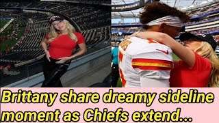 Patrick Mahomes wife Brittany share dreamy sideline moment as Chiefs extend winning streak [upl. by Joo3]