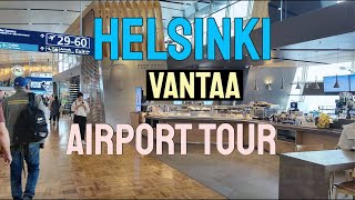 Inside Helsinki Vantaa airport  overview tour  4K  2023 vantaa helsinki [upl. by Tollman46]