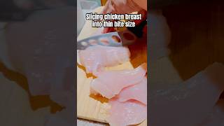 SLICING CHICKEN BREAST shorts asmr chicken viral trending youtubeshorts [upl. by Bertilla]